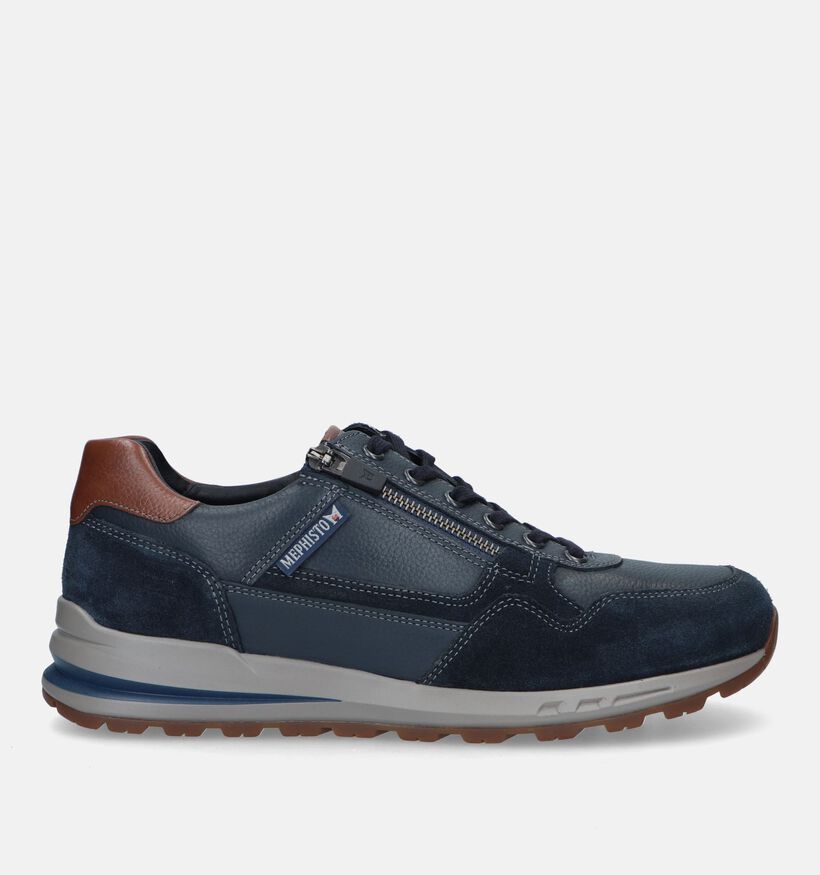 Mephisto Bradley Velsport Blauwe Veterschoenen voor heren (330708) - geschikt voor steunzolen