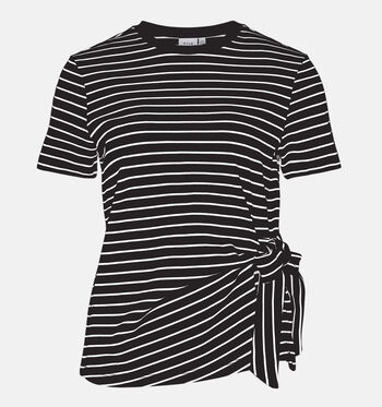 Vila T-shirts Zwart/Wit