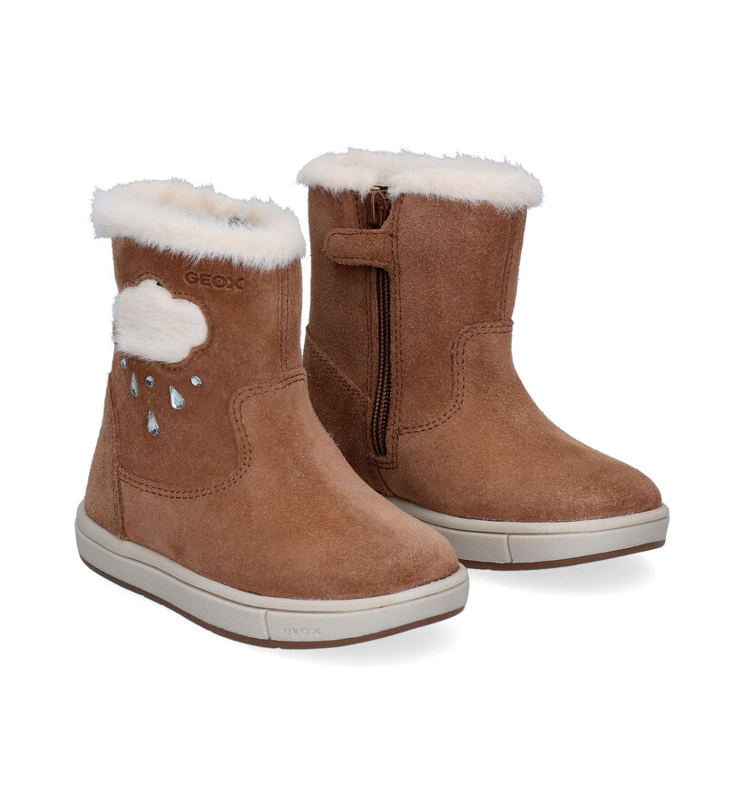 Geox Trottola Beige Laarzen voor meisjes (295113) - geschikt voor steunzolen