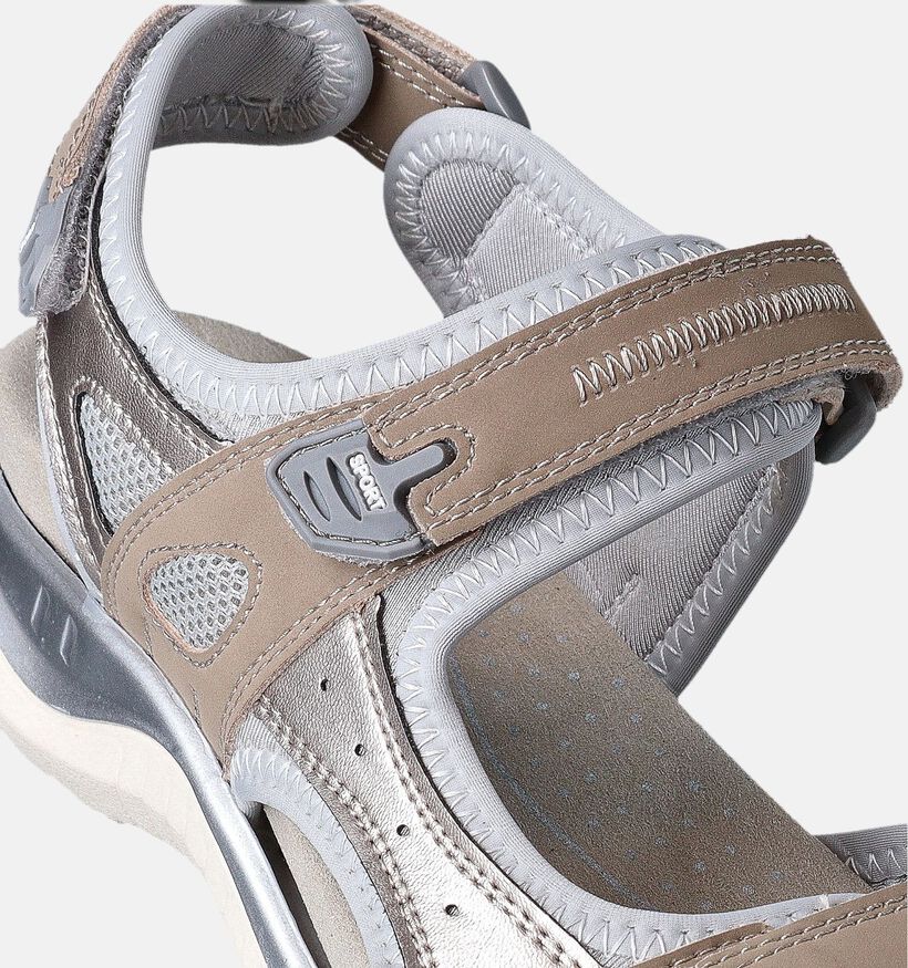 G-Comfort Sandales pour Semelles Orthopédiques en Taupe pour femmes (357728) - pour semelles orthopédiques