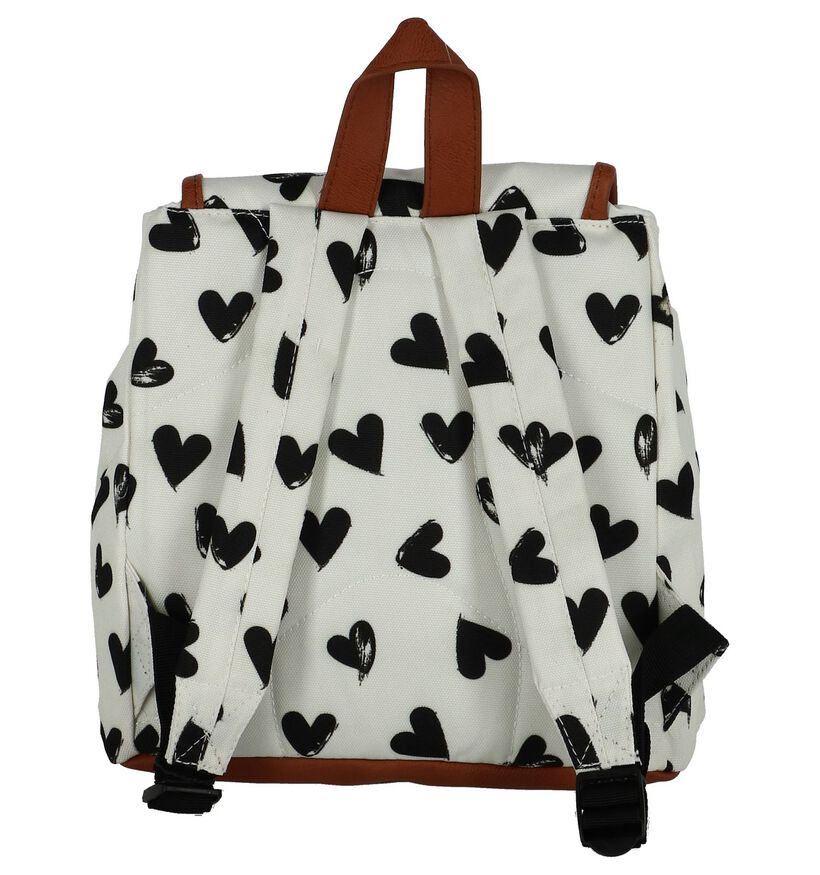 Witte Kinderrugzak met Hartjes Kidzroom in stof (249399)