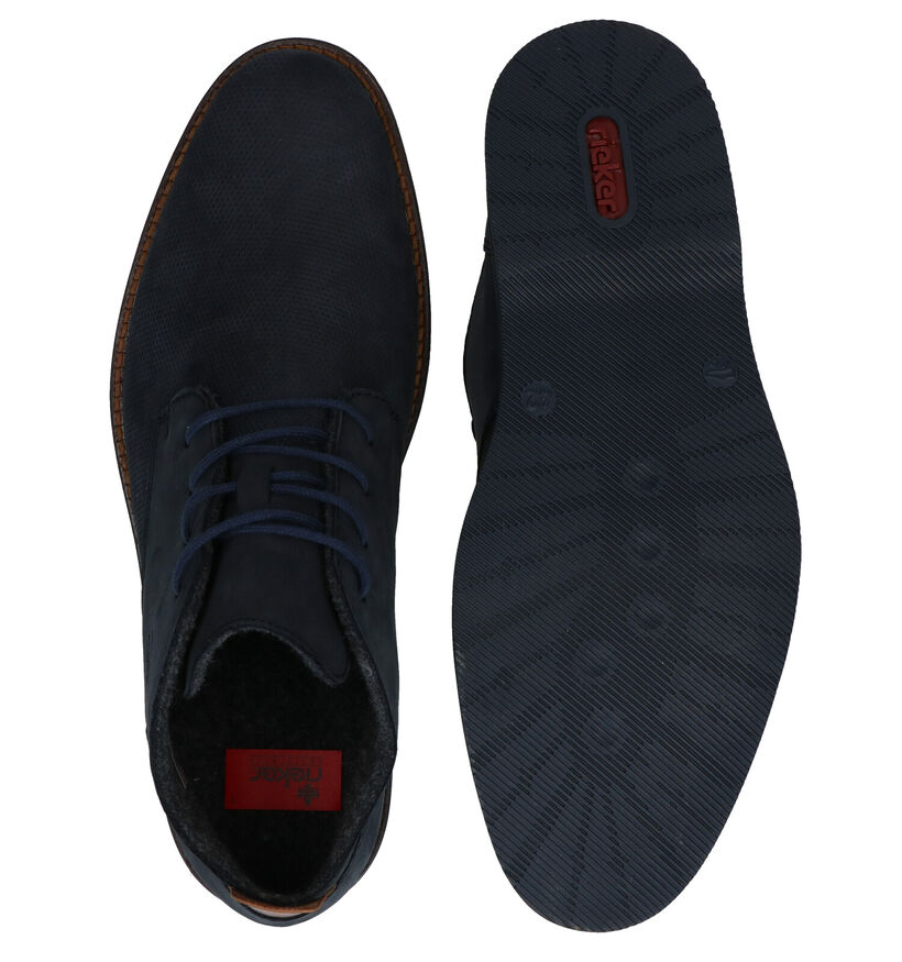 Rieker Chaussures Habillées Hautes en Bleu en nubuck (281736)