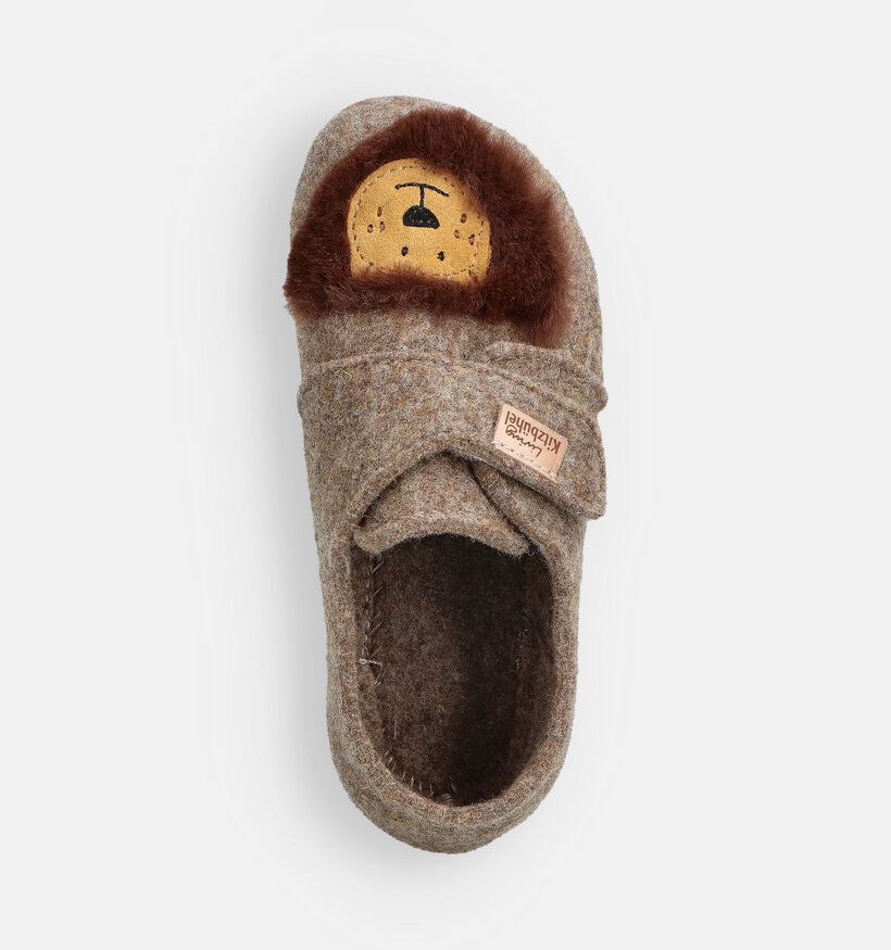 Living Kitzbühel Pantoufles en Beige foncé pour filles, garçons (365712)
