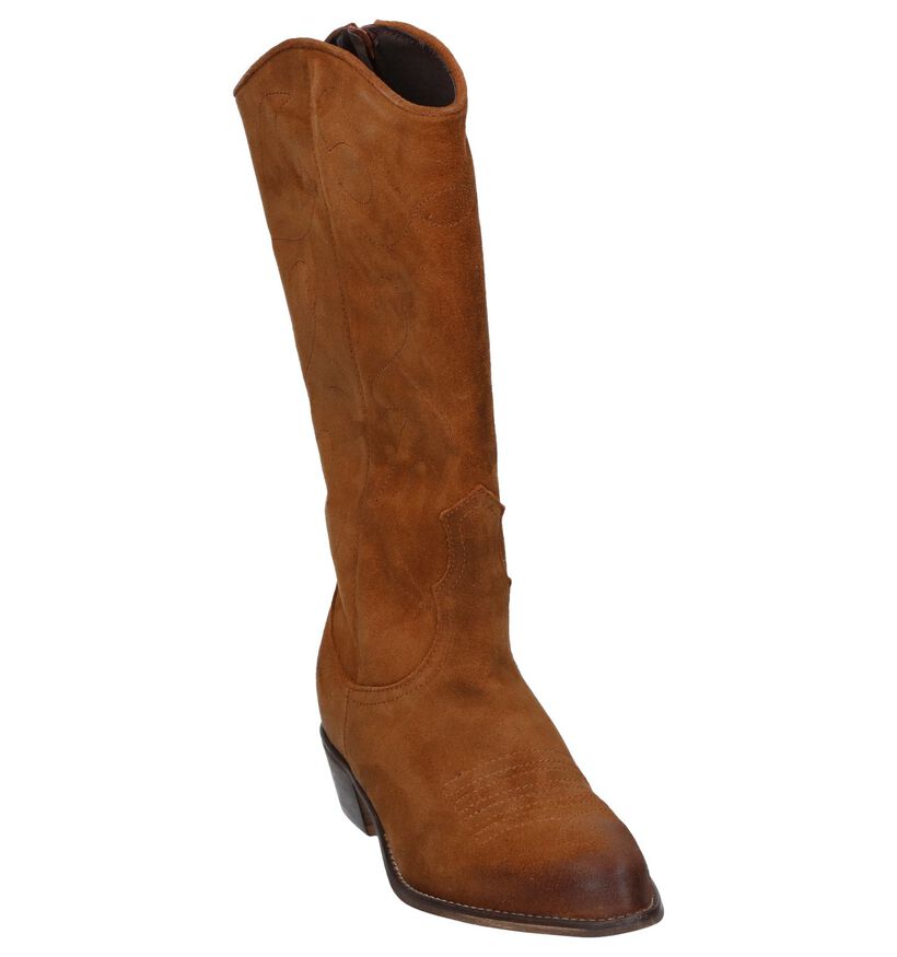 Cognac Western Laarzen Poelman voor dames (263968)