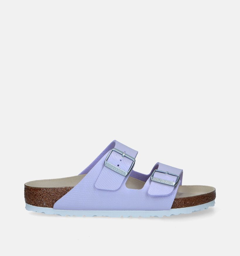 Birkenstock Arizona Birko Flor Embossed Nu-pieds en Lilas pour femmes (338031)