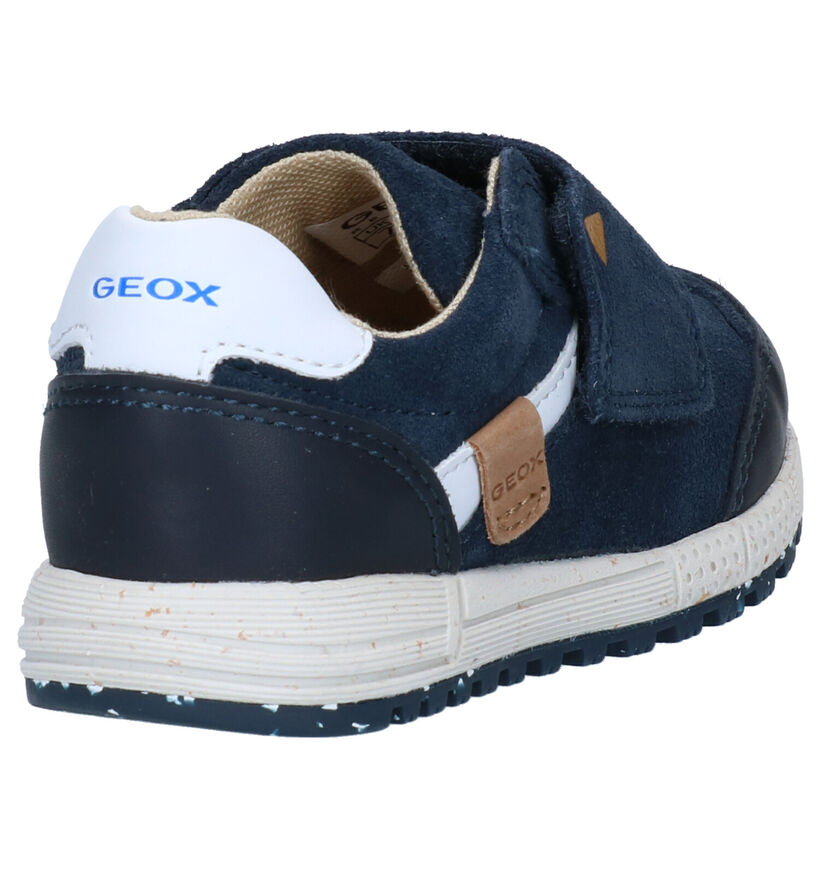 Geox Alben Chaussures à velcro en Bleu en daim (284129)