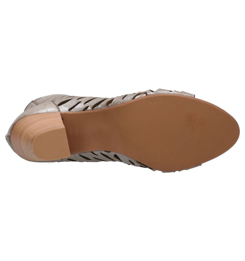 Baboos Taupe Sandalen Hoogfront in nubuck (276061)