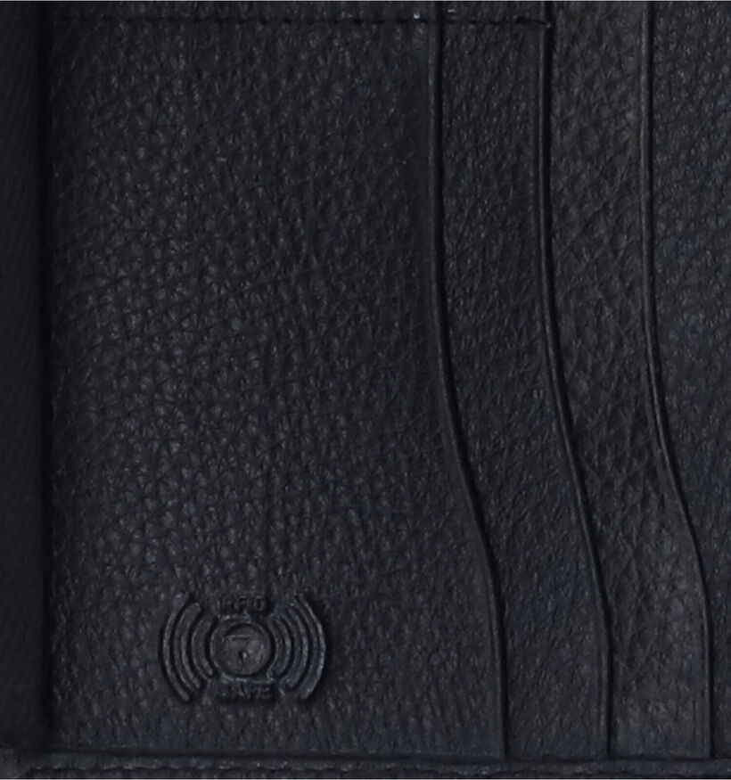 Crinkles Zwarte Overslagportemonnee voor dames (340498)