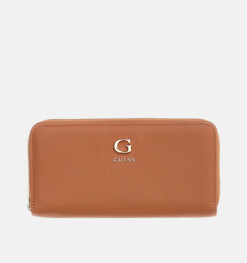 Guess Coleen Porte-monnaie zipp&eacute; en Cognac pour femmes (375928)