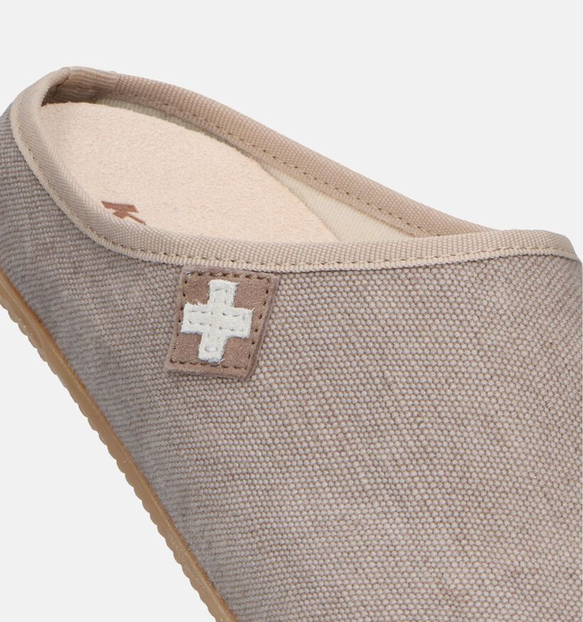 Living Kitzbühel Pantoufles ouvertes en Beige pour hommes (342533) - pour semelles orthopédiques