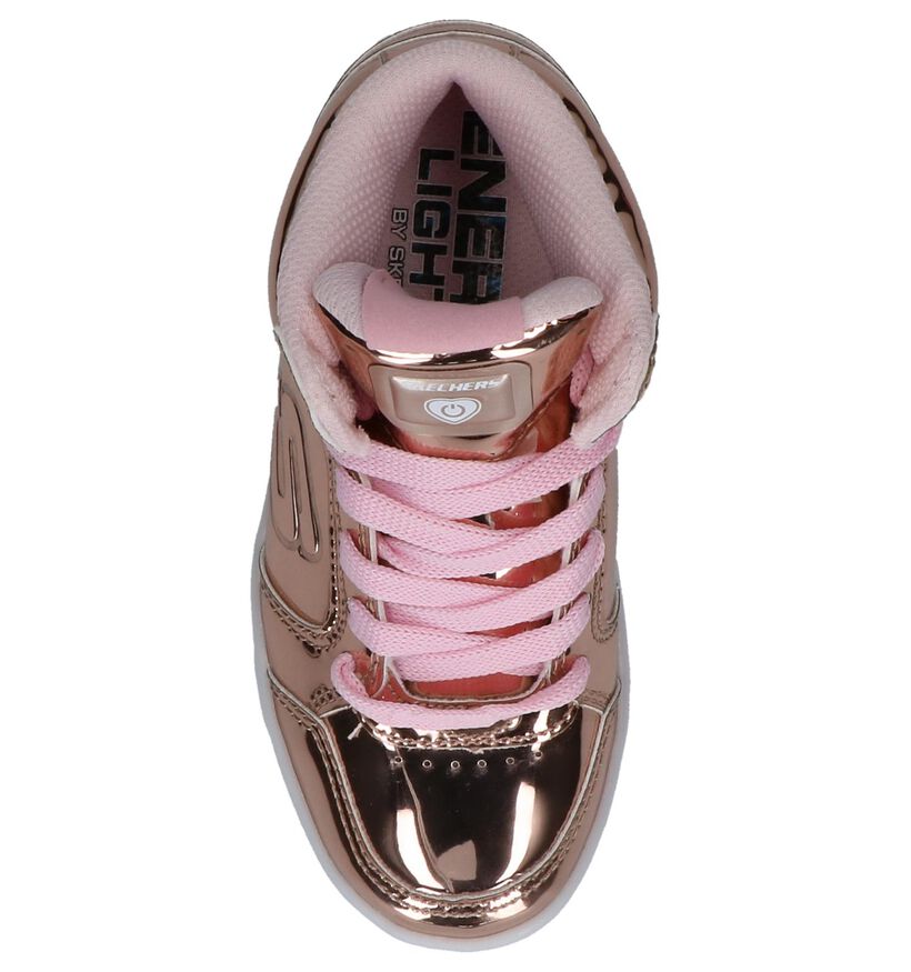 Roze Metallic Hoge Sneakers met Lichtjes Skechers in kunstleer (222865)