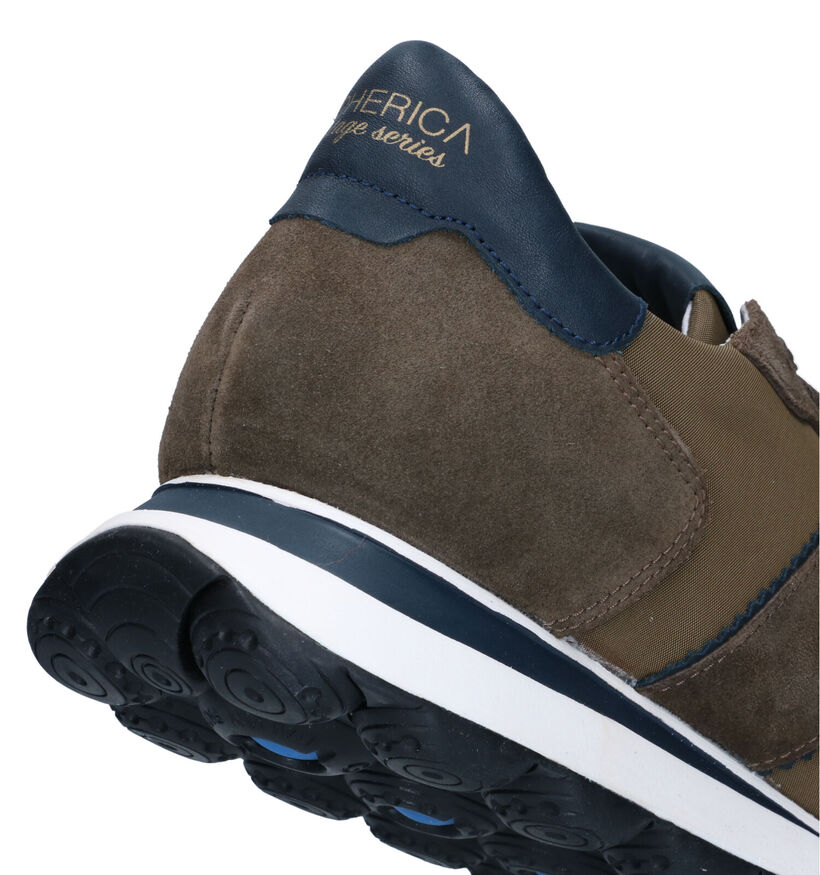 Geox Spherica Blauwe Veterschoenen in daim (326724)