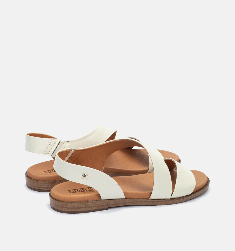 Pikolinos Formentera Ecru Platte sandalen voor dames (354660)
