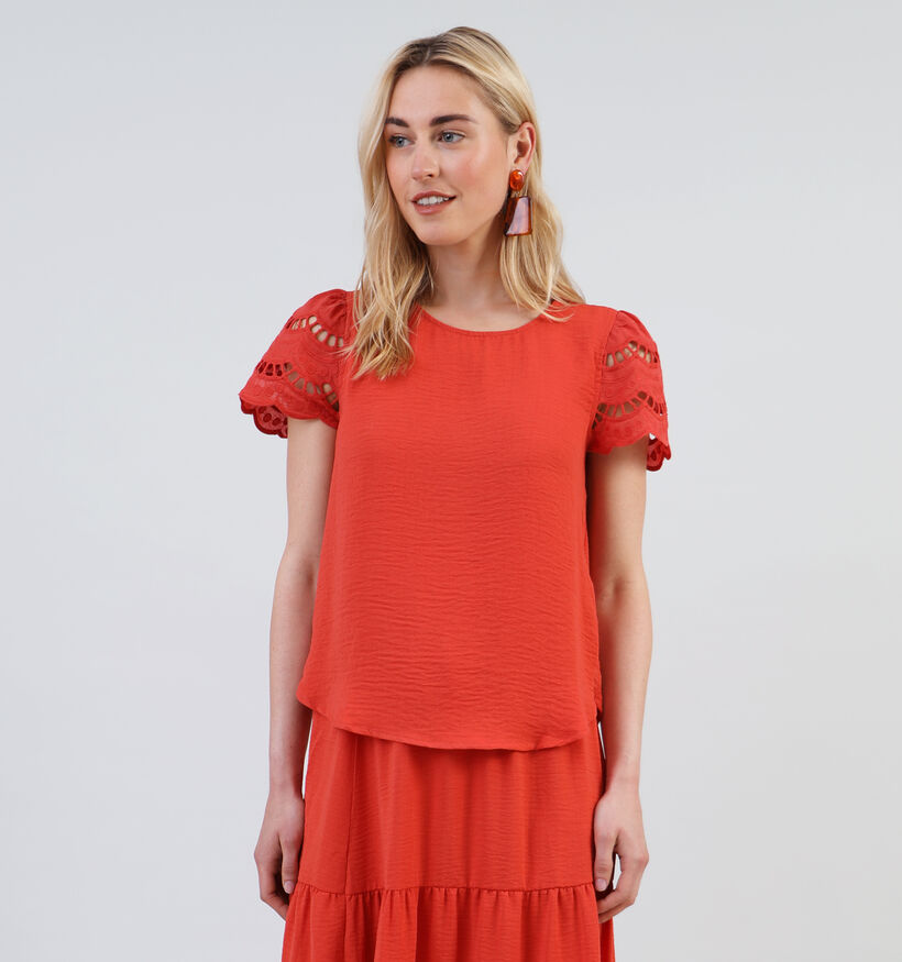 JDY Hannah T-shirt en Orange pour femmes (337576)