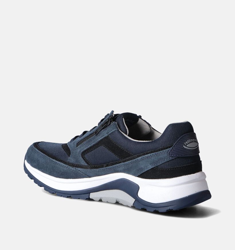 Pius Gabor Donkerblauwe Veterschoenen voor heren (354904) - geschikt voor steunzolen