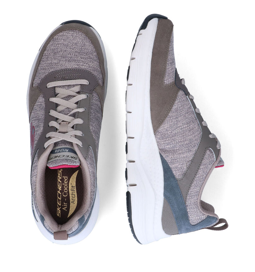 Skechers Arch Fit Baskets en Gris en textile (305958)