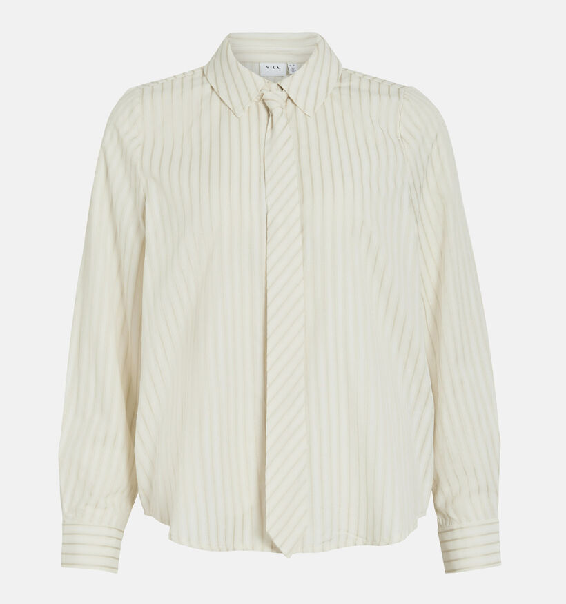 Vila Fija Tie Ecru Hemd met Das voor dames (366678)