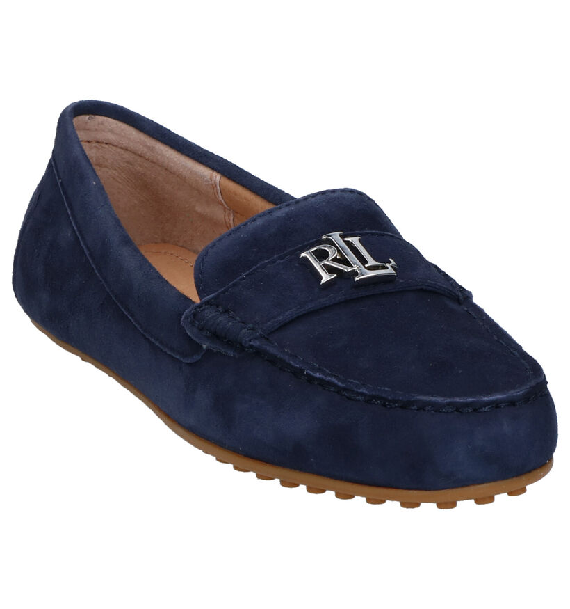 Lauren Ralph Lauren Blauwe Mocassins in daim (266974)