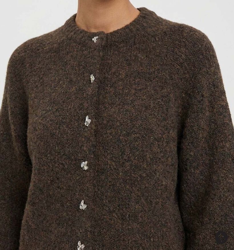 Vila Marley Gilet en Brun fonc&eacute; pour femmes (382052)