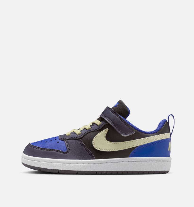 Nike Court Borough Blauwe/Zwarte Sneakers voor jongens (364607) - geschikt voor steunzolen