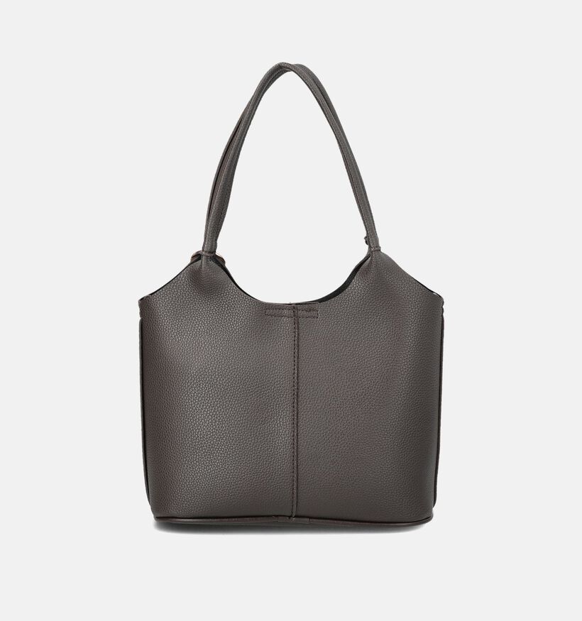 Signatur Leather Bag With Inner Bag Cabas en Brun fonc&eacute; pour femmes (380912)