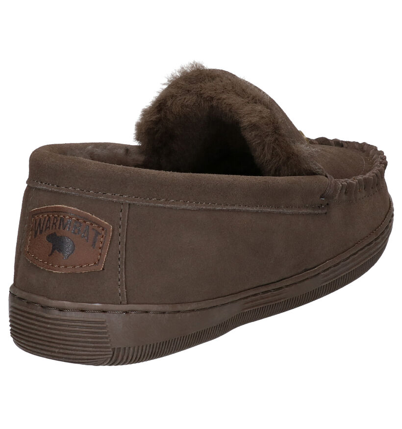 Warmbat Grizzly Pantoufles en Cognac pour hommes (314422)