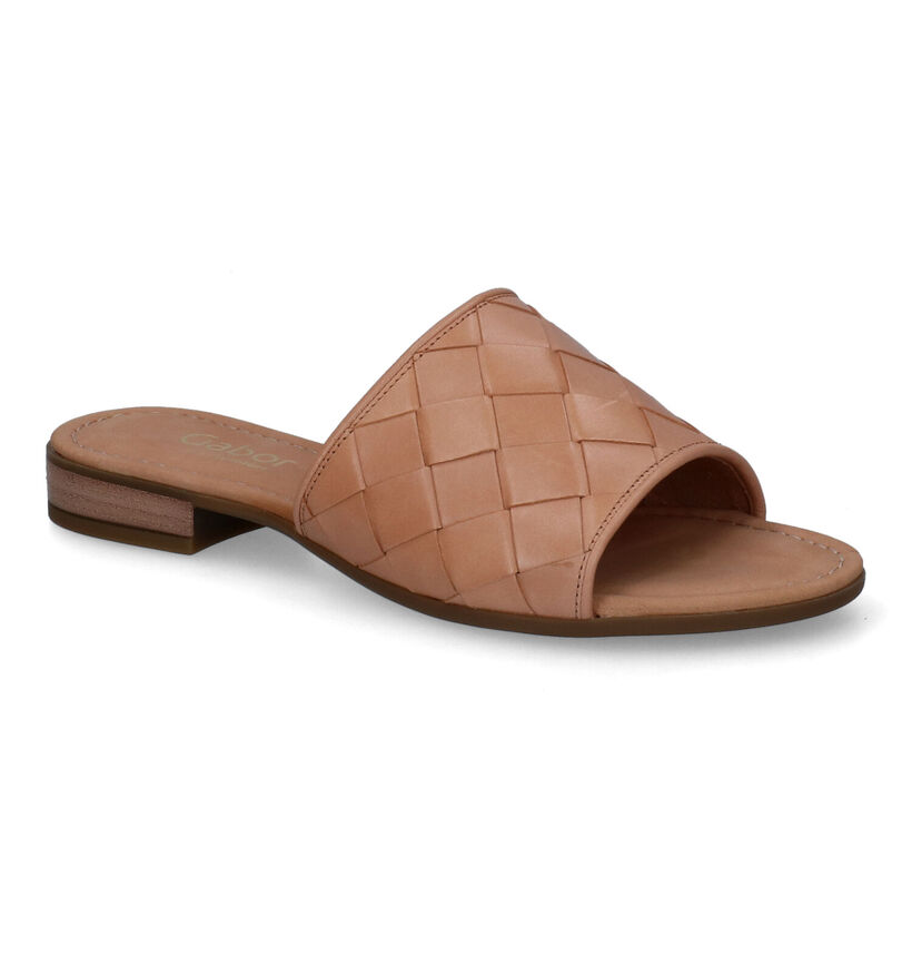 Comfort Nu-pieds plates en Cognac pour femmes (306161)