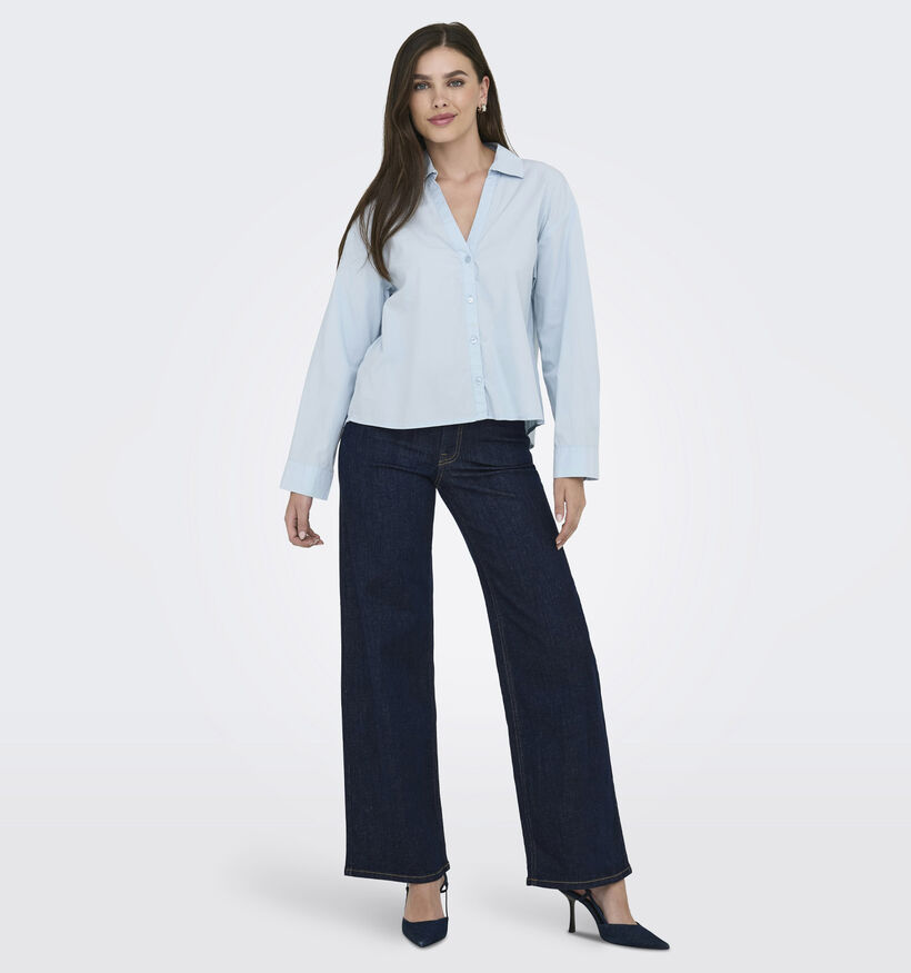 JDY Felina-Fina Donkerblauwe Wide Leg Jeans voor dames (378342)