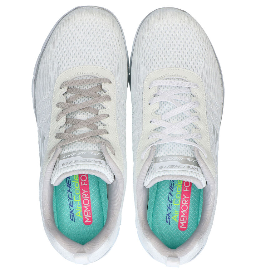 Skechers Flex Appeal 2.0 Witte Sneakers in stof (272798)