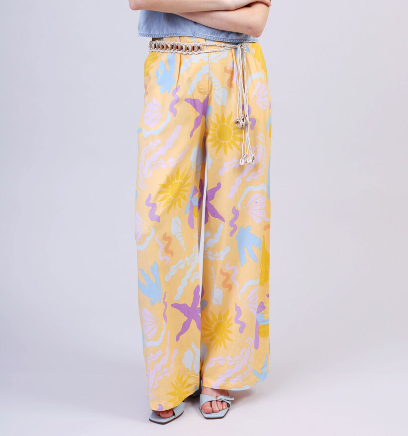 Orfeo Camille Pantalon large en Jaune pour femmes (359270)