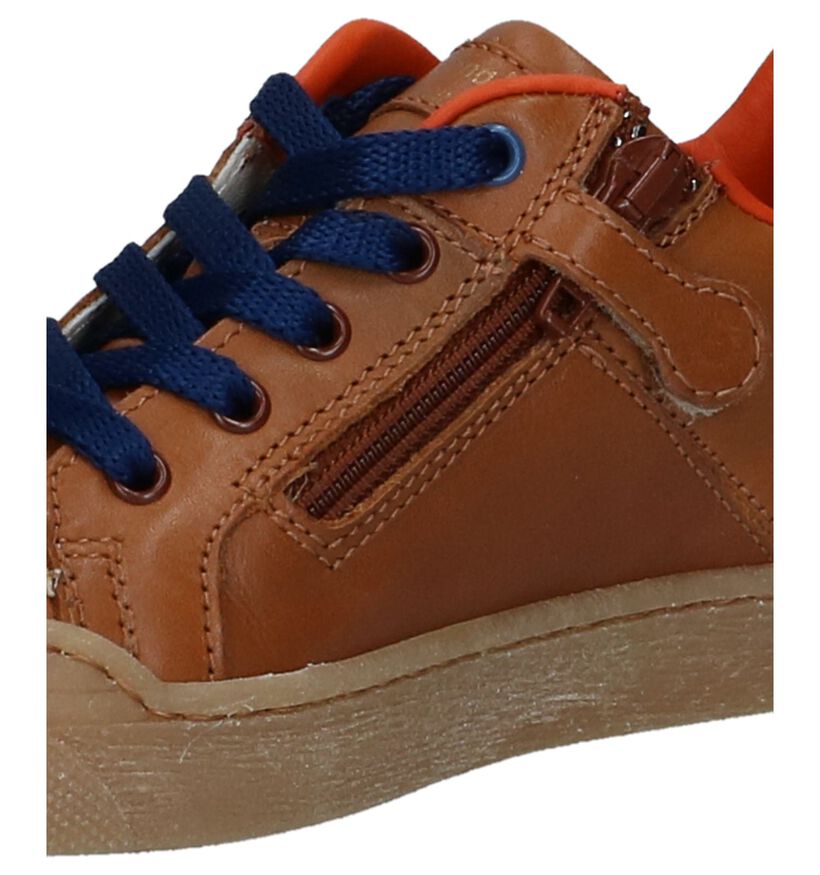 Cognac Lage Schoenen STONES and BONES Rovid in leer (239809)