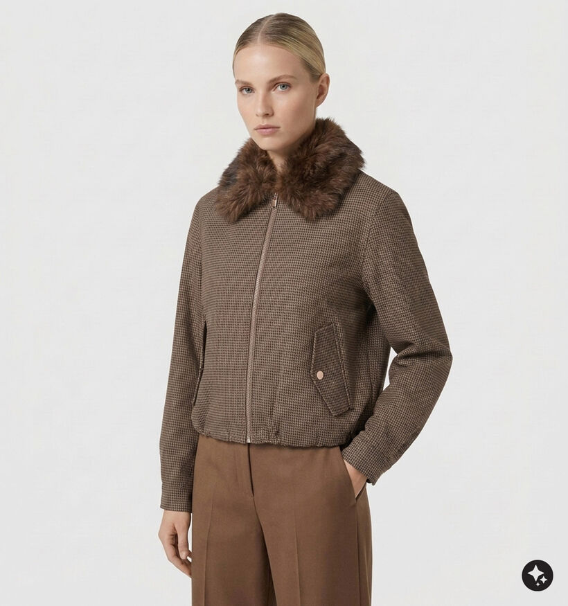 Deeluxe Original Arletta Manteau court en Marron pour femmes (382280)