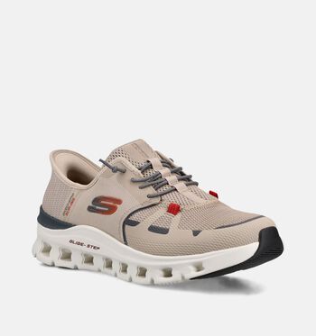 Skechers Glide-Step Low Sneakers Zwart/Wit/Taupe/Blauw/Groen/Grijs