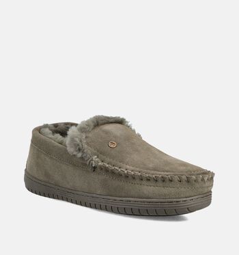 Warmbat Grizzly Pantoffels Cognac/Bruin/Taupe/Groen