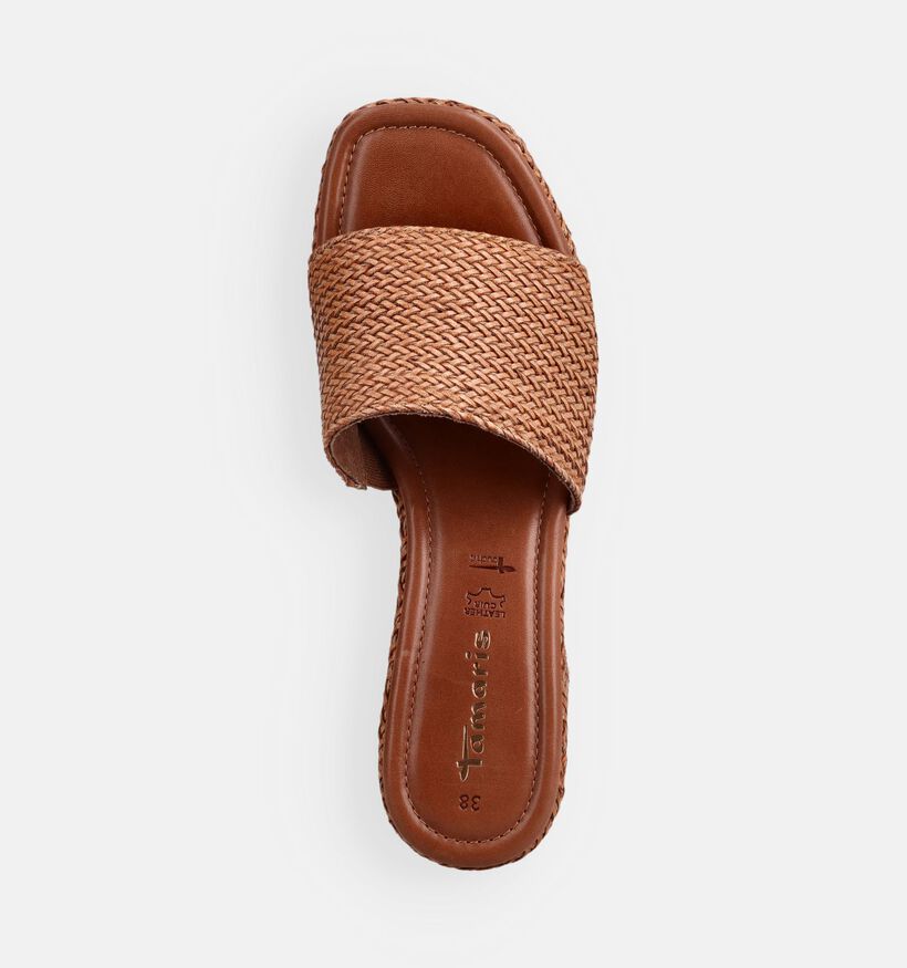Tamaris Bruine Slippers met Gevlochten Hak voor dames (371720)