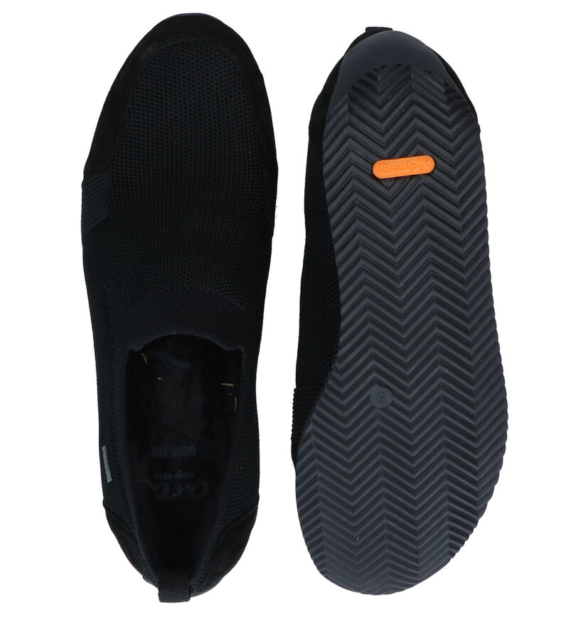 Ara Lissabon Chaussures Slip-on en Noir en textile (282774)