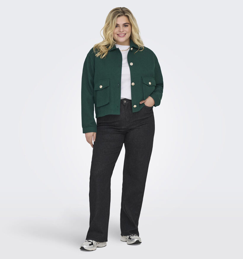 Only Carmakoma Emily Boucle Cargo Manteau en Vert pour femmes (343589)