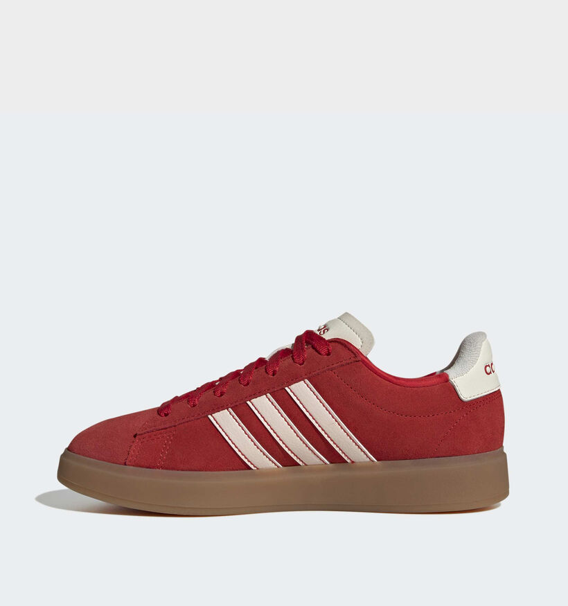 adidas Grand Court 2.0 Baskets en Rouge pour femmes (365426) - pour semelles orthopédiques