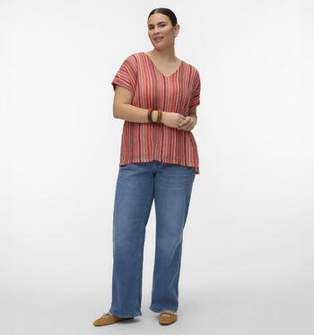 Vero Moda Curve T-shirts Roze