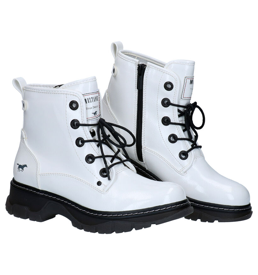 Mustang Bottines en Blanc en simili cuir (280947)