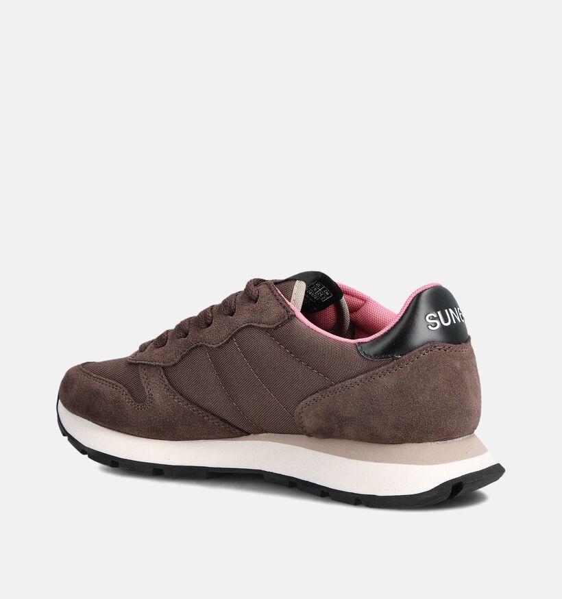 Sun68 Ally Solid Nylon Donkerbruine Sneakers voor dames (361896) - geschikt voor steunzolen