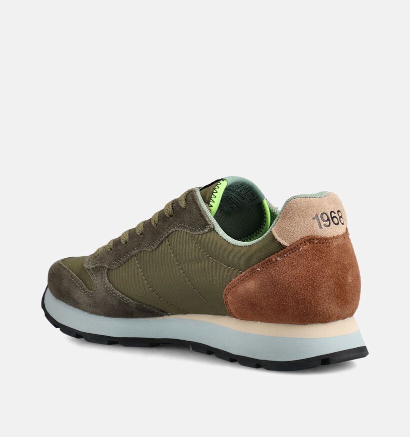 Sun68 Tom Baskets basses en Vert kaki pour hommes (368807) - pour semelles orthop&eacute;diques