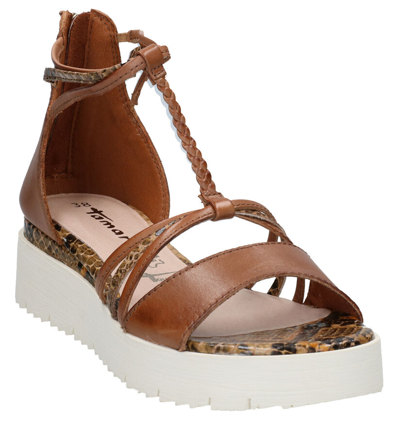 Tamaris TOUCH it Sandales en Cognac en simili cuir (269744)