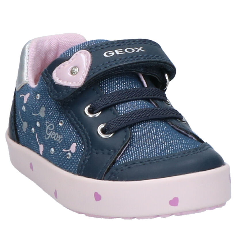 Geox Blauwe Velcroschoenen in kunstleer (265754)