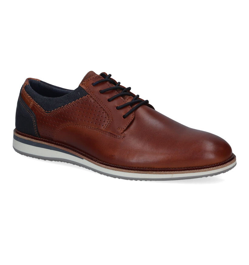 Bullboxer Chaussures classiques en Cognac pour hommes (312628) - pour semelles orthopédiques