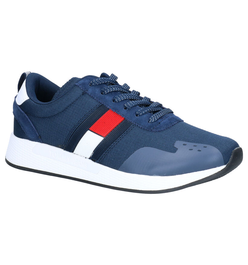Tommy Hilfiger Flag Sneakers Blauw in stof (255893)