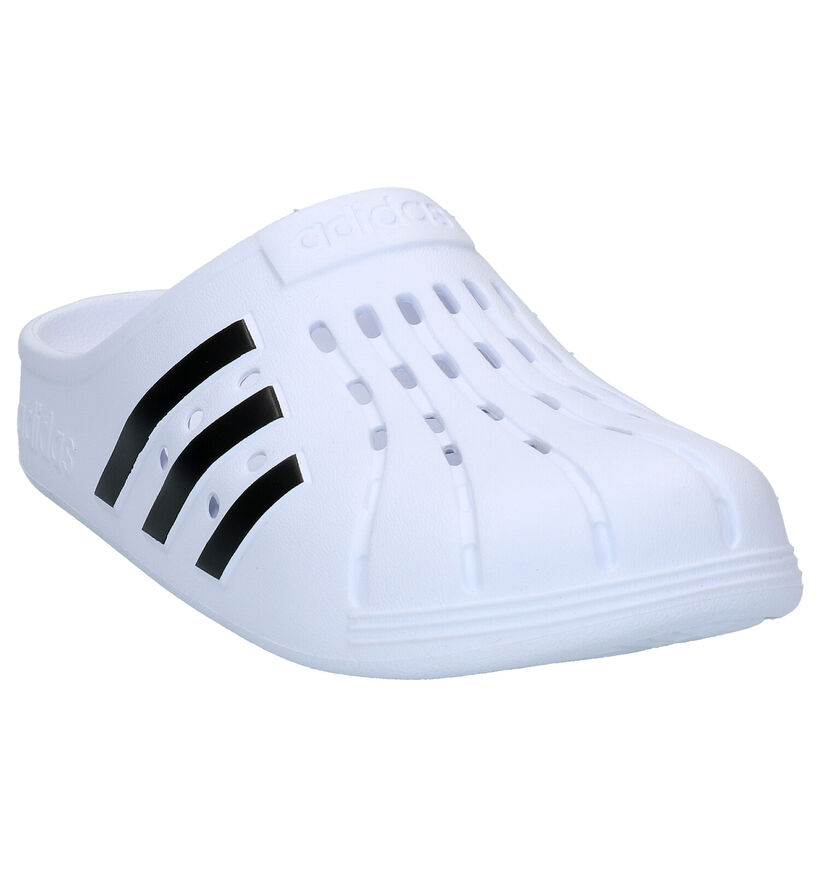 adidas Adilette Clog Witte Slippers in kunststof (291824)