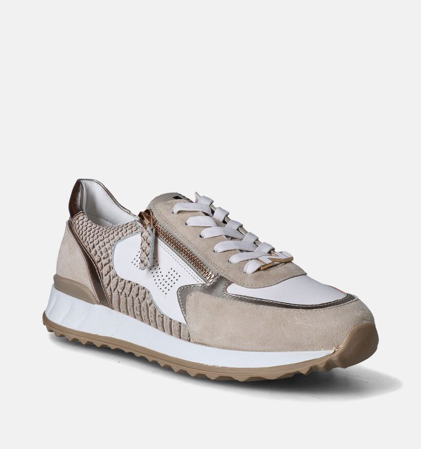 Nathan-Baume Beige Veterschoenen voor dames (356265) - geschikt voor steunzolen