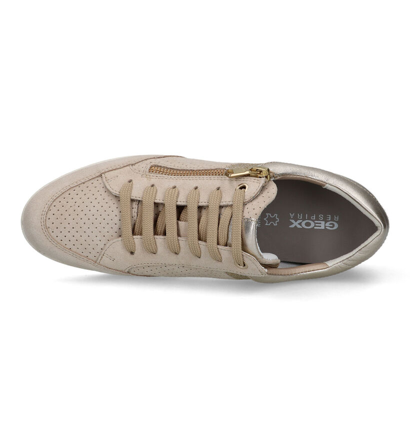 Geox Myria Taupe Sneakers voor dames (326656) - geschikt voor steunzolen