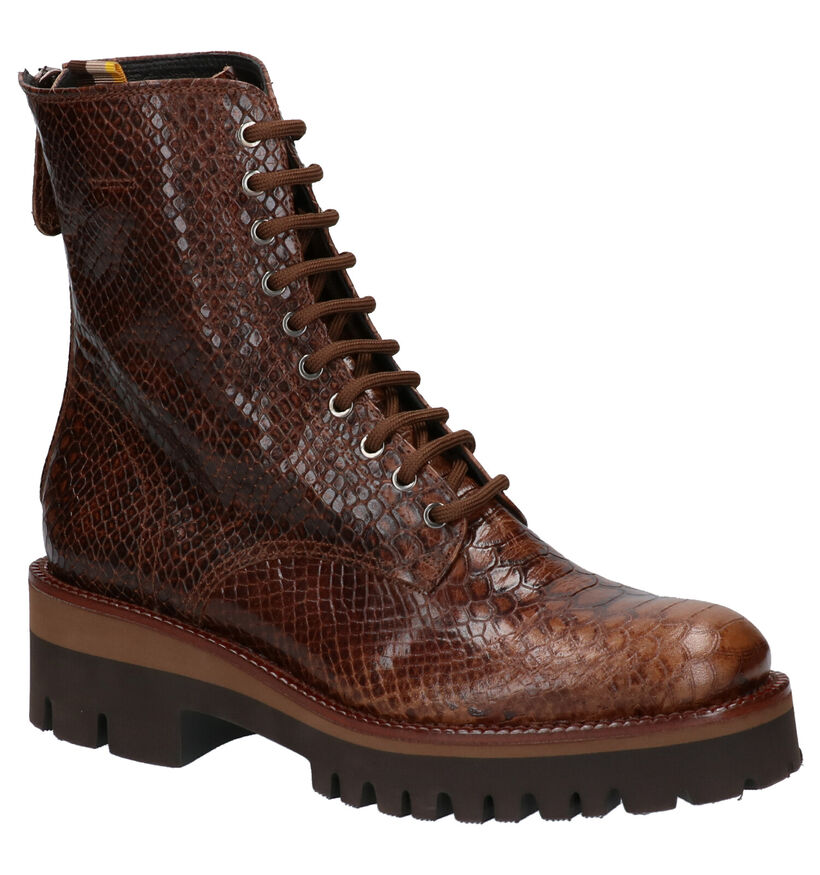 Zinda Cognac Boots in leer (261185)